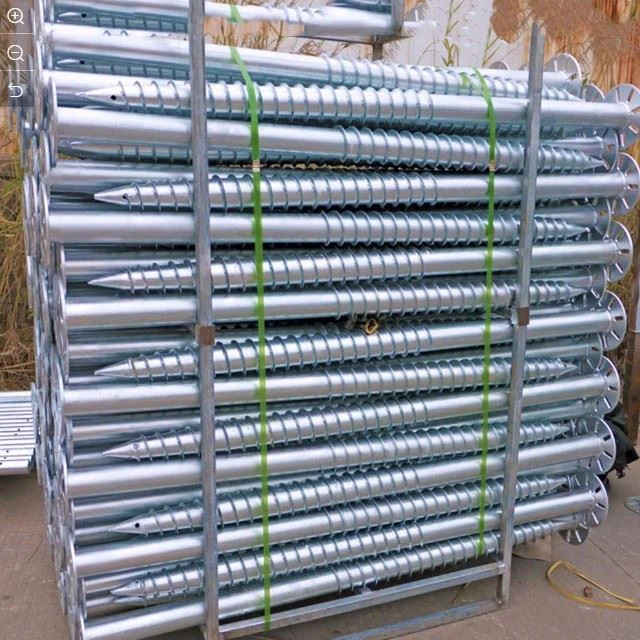 Ground Screw Anchor For Fence Real Scene
